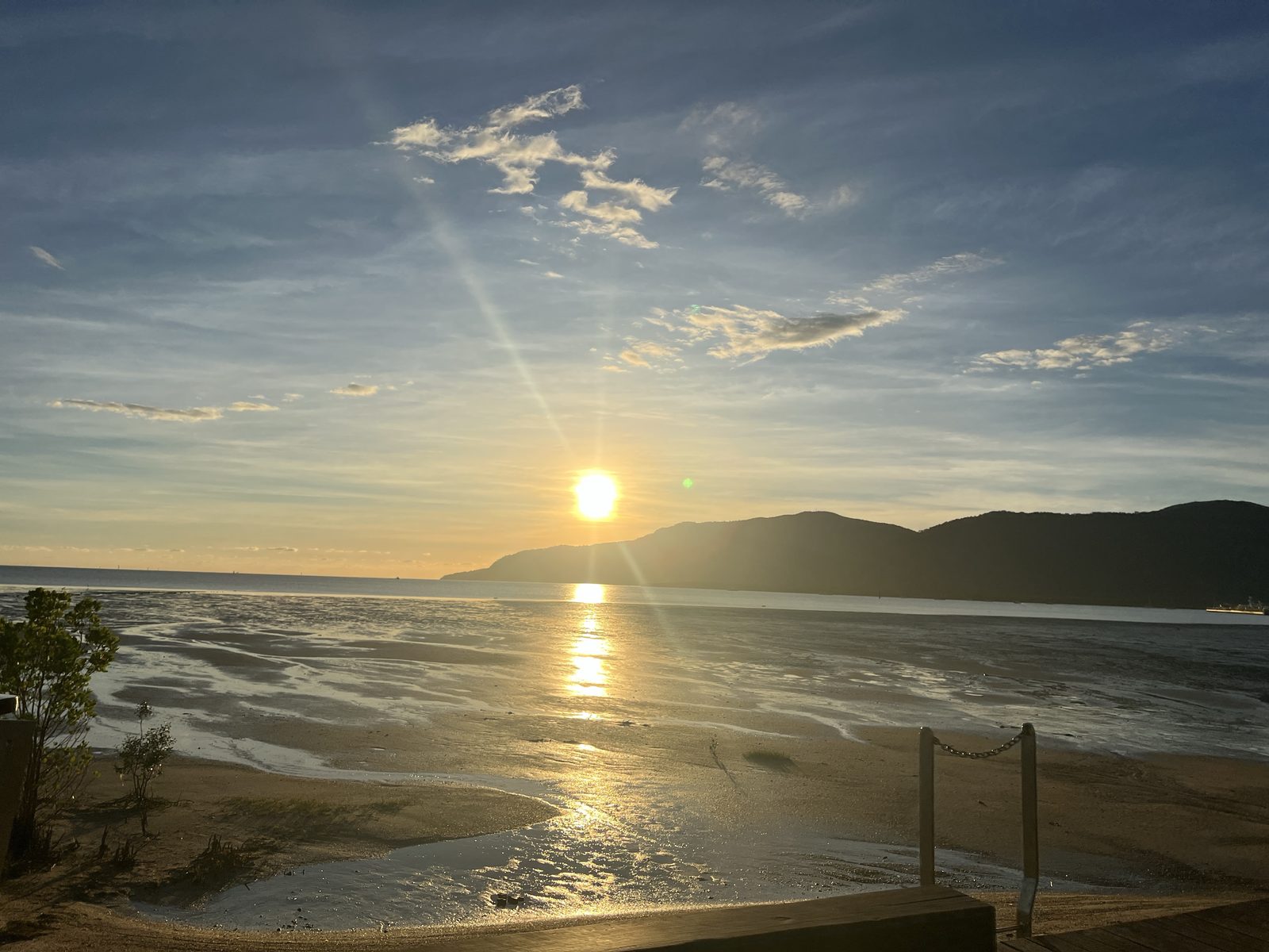 Sunrise over the ocean and a headland, Saltwater Country